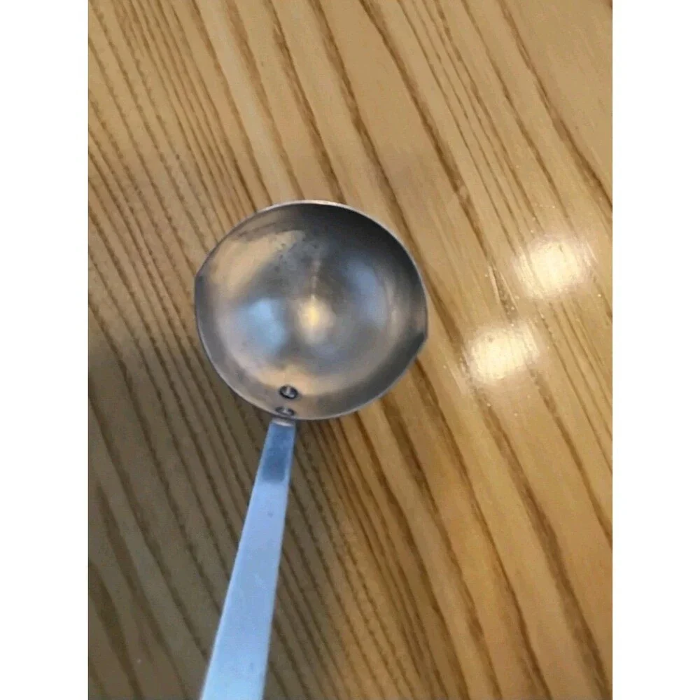 Vintage EKCO Soup Sauce 4 Oz. Ladle Stainless Vanadium Wood Handle 11.5